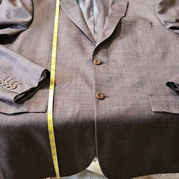 Men's Classic Brown Tweed Wool/Cashmere Blazer Size 46L - Picture 10 of 10